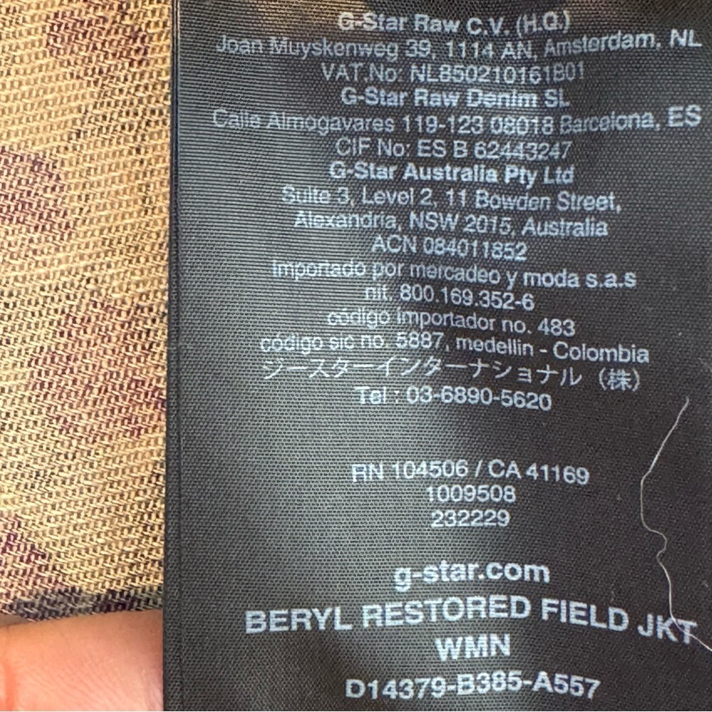 G-Star Raw Women’s Size Small Coat Beryl Restored Field Jacket size small - Picture 14 of 15